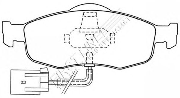 Комплект тормозных колодок, дисковый тормоз FBP3023