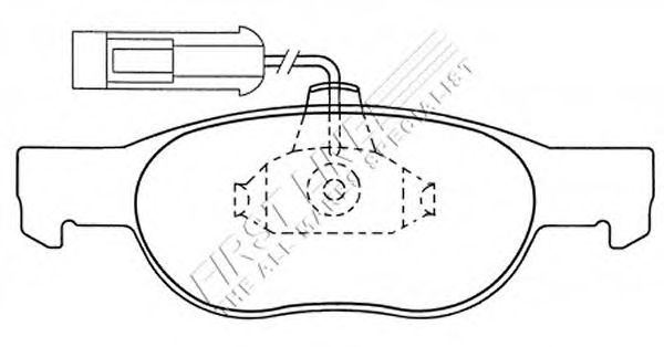 Комплект тормозных колодок, дисковый тормоз FBP3057
