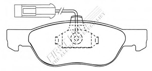 Комплект тормозных колодок, дисковый тормоз FBP3069