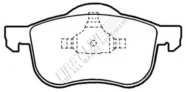 Комплект тормозных колодок, дисковый тормоз FBP3324