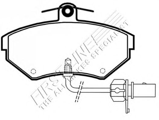 Kit de plaquettes de frein, frein à disque FBP3362
