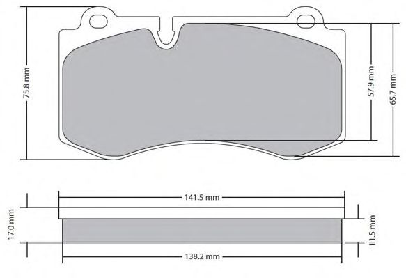 Комплект тормозных колодок, дисковый тормоз FBP-1569