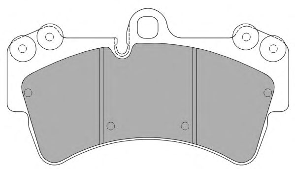 Комплект тормозных колодок, дисковый тормоз FBP-1358