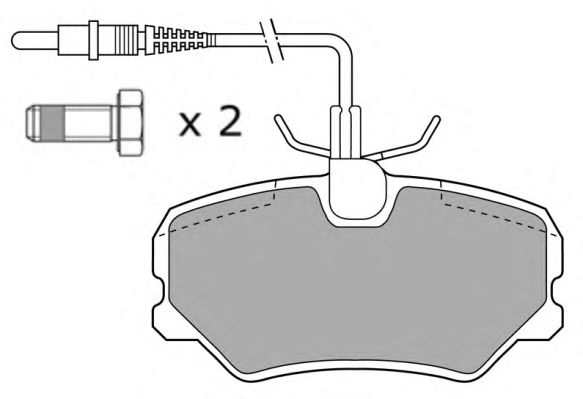 Комплект тормозных колодок, дисковый тормоз FBP-0573-01