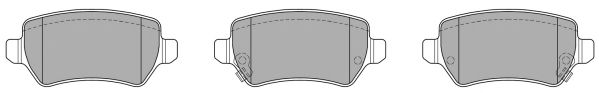 Комплект тормозных колодок, дисковый тормоз FBP-1244