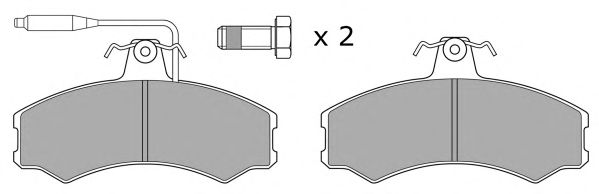 Комплект тормозных колодок, дисковый тормоз FBP-0329