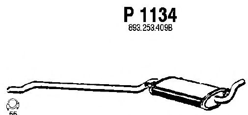 Средний глушитель выхлопных газов P1134