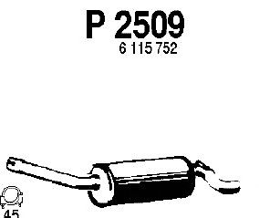 Глушитель выхлопных газов конечный P2509
