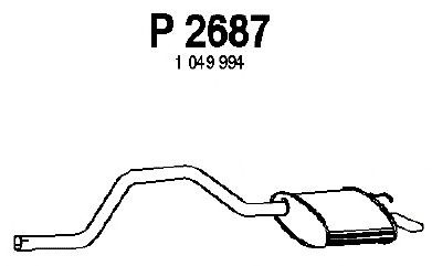 Глушитель выхлопных газов конечный P2687