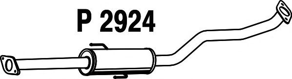 Средний глушитель выхлопных газов P2924