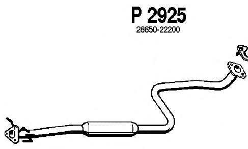 Средний глушитель выхлопных газов P2925
