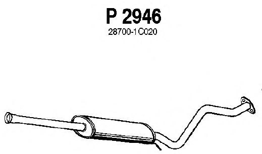 Средний глушитель выхлопных газов P2946