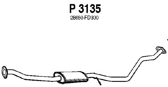 Средний глушитель выхлопных газов P3135