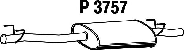 Средний глушитель выхлопных газов P3757