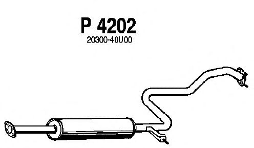 Средний глушитель выхлопных газов P4202