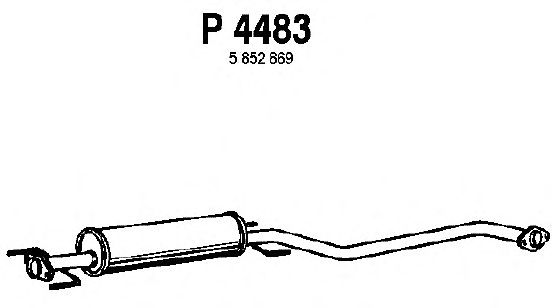 Средний глушитель выхлопных газов P4483