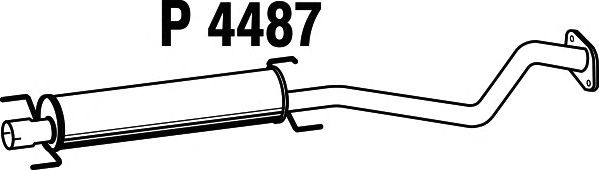Средний глушитель выхлопных газов P4487