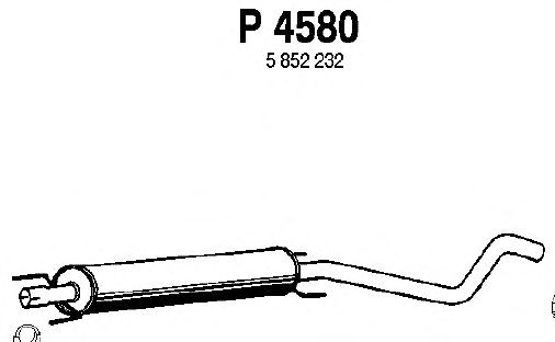 silenciador del medio P4580