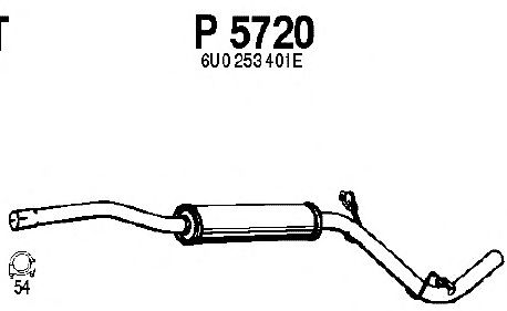 Средний глушитель выхлопных газов P5720