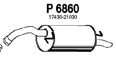 Silenciador posterior P6860