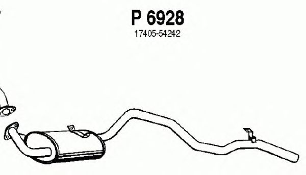 Глушитель выхлопных газов конечный P6928