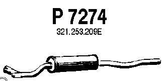 Средний глушитель выхлопных газов P7274
