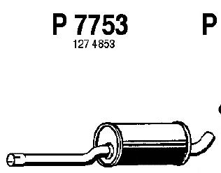 Средний глушитель выхлопных газов P7753