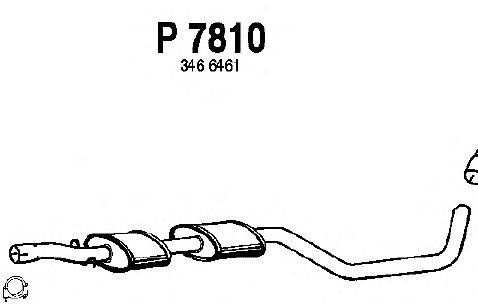 Средний глушитель выхлопных газов P7810