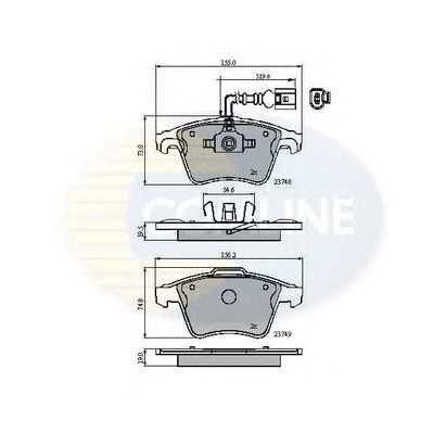 Комплект тормозных колодок, дисковый тормоз CBP11311