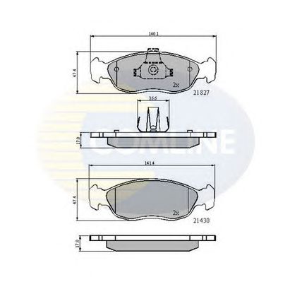 Комплект тормозных колодок, дисковый тормоз CBP0570