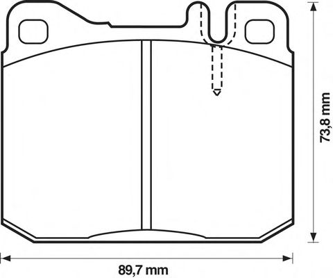 Комплект тормозных колодок, дисковый тормоз 571278S