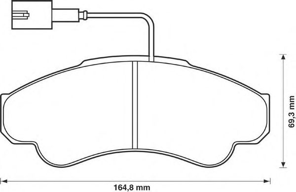Комплект тормозных колодок, дисковый тормоз 573114S