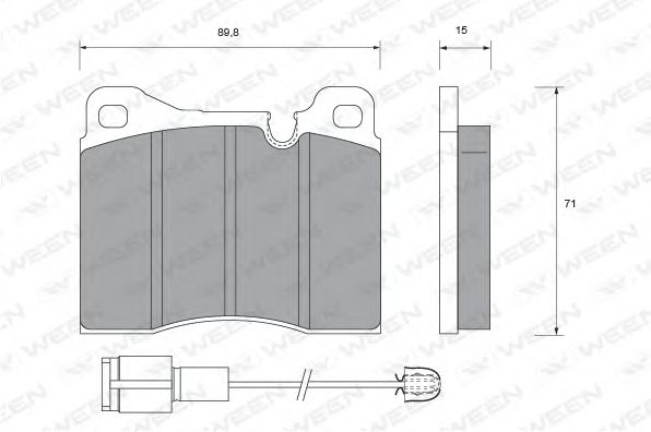 Brake Pad Set, disc brake 151-2077
