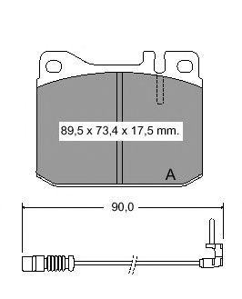 Kit de plaquettes de frein, frein à disque 831480