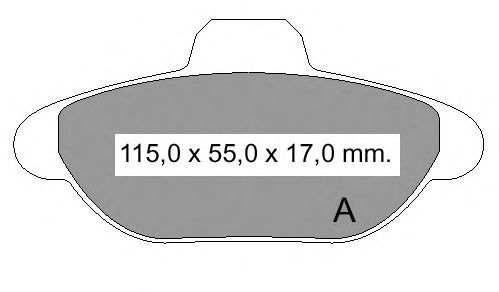 Комплект тормозных колодок, дисковый тормоз 834180