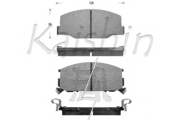 Kit de plaquettes de frein, frein à disque D2142