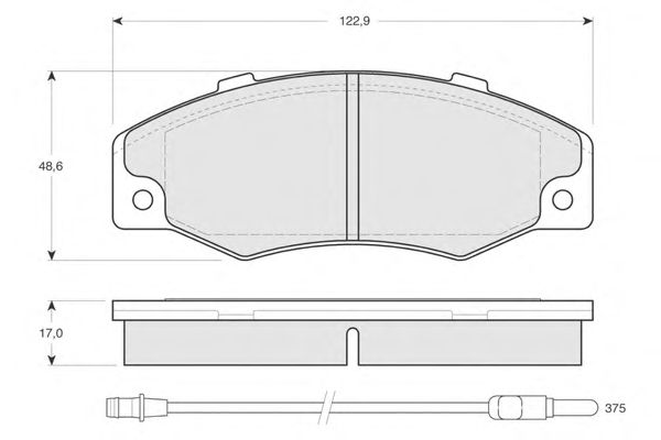 Комплект тормозных колодок, дисковый тормоз PF1346
