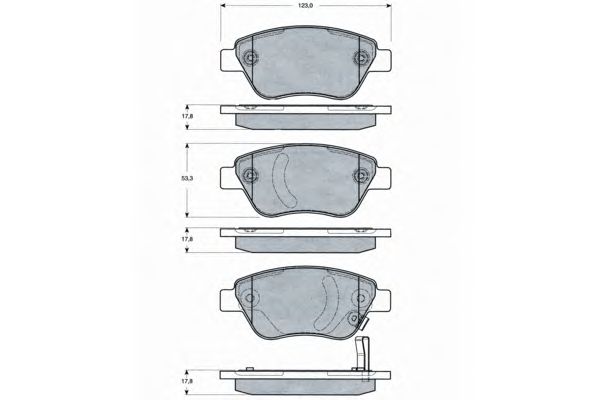 Комплект тормозных колодок, дисковый тормоз PF1520
