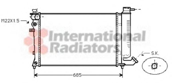 Radiator, engine cooling 09002135