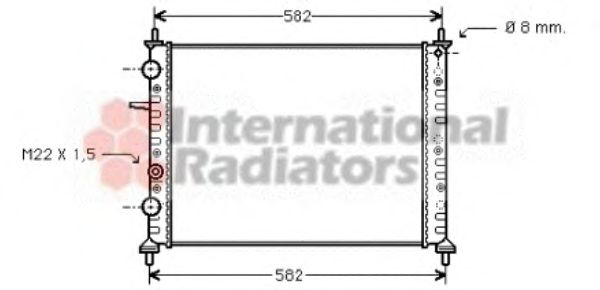 Radiator, engine cooling 17002162