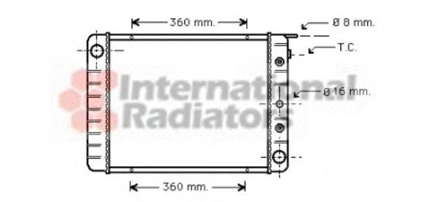 Radiator, engine cooling 59002028