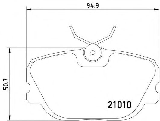 Комплект тормозных колодок, дисковый тормоз 2101003