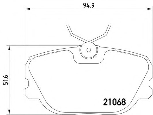 Комплект тормозных колодок, дисковый тормоз 2106804