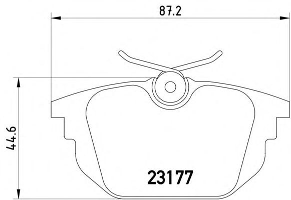 Комплект тормозных колодок, дисковый тормоз 2317703