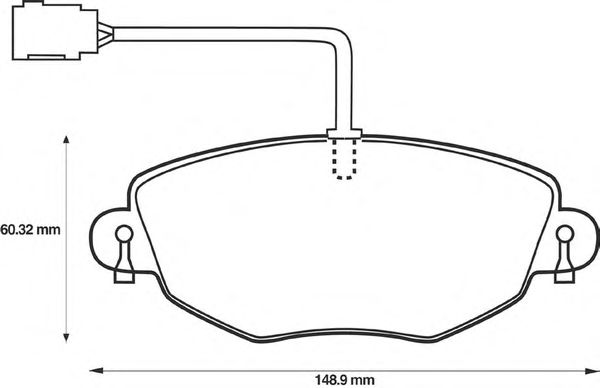 Комплект тормозных колодок, дисковый тормоз 573020B