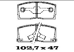 Комплект тормозных колодок, дисковый тормоз BL1294A2