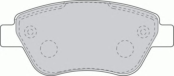 Комплект тормозных колодок, дисковый тормоз FDB1666