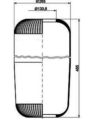 Soufflet à air, suspension pneumatique 084.024-10A