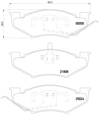 Комплект тормозных колодок, дисковый тормоз MDB2101