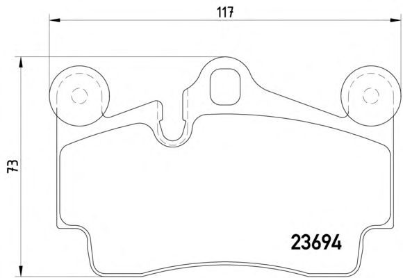 Комплект тормозных колодок, дисковый тормоз MDB2752